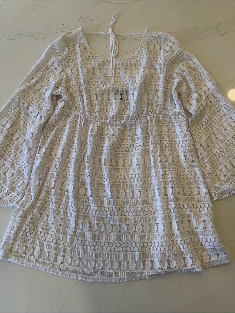 torrid White Crochet Lace Swim Cover Up